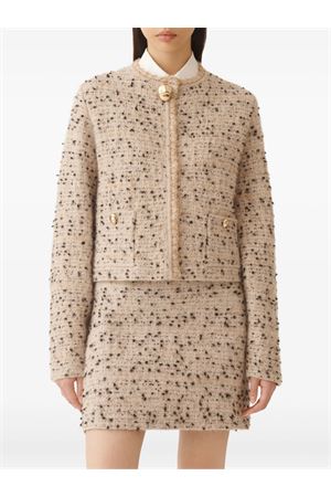 Beige Buttoned tweed jacket FABIANA FILIPPI | GCD215F122L545VR2